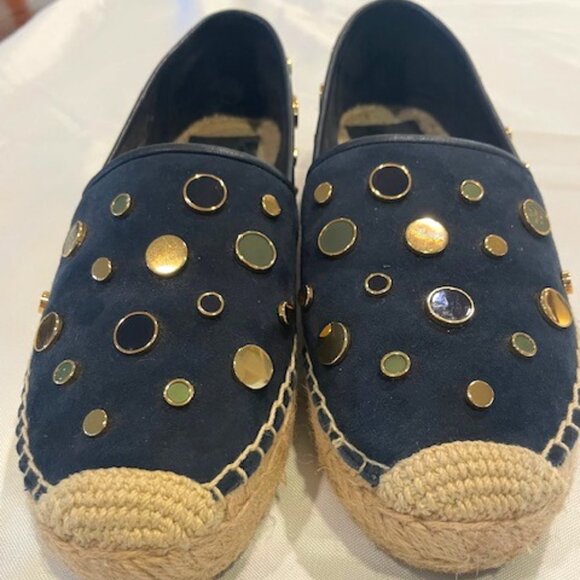 Tory Burch Shoes - Tory Burch Canvas Flats Navy Women Shoes size 8